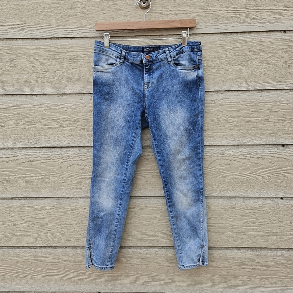 Zara Basic mid rise cropped skinny jeans size 8 26 inch inseam - Picture 1 of 4